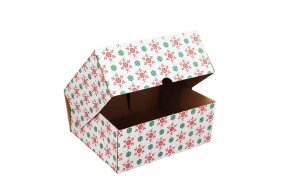 CHRISTMAS CARDBOARD POSTAL BOXES 25x20x10cm SET/10